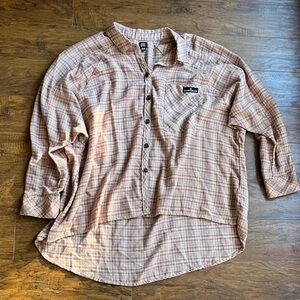 BDG Casual Plaid Button-Down Shirt - yellow and Cream‎